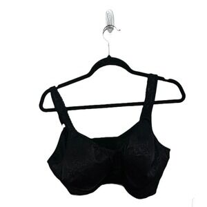 Wirapa Black Unpadded Underwire Push Up Bra Size 40G Plus Size Silky